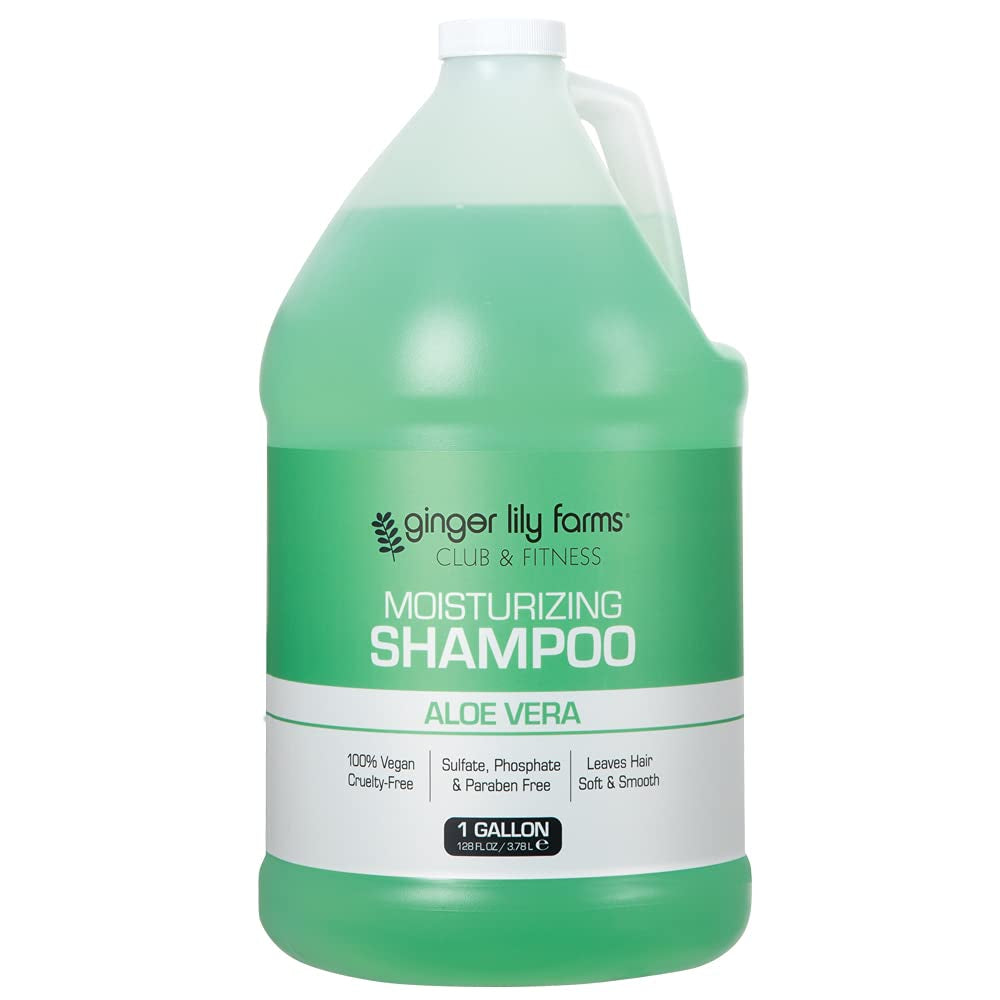 Club & Fitness Moisturizing Shampoo for All Hair Types, 100% Vegan & Cruelty-Free, Aloe Vera Scent, 1 Gallon (128 Fl Oz) Refill