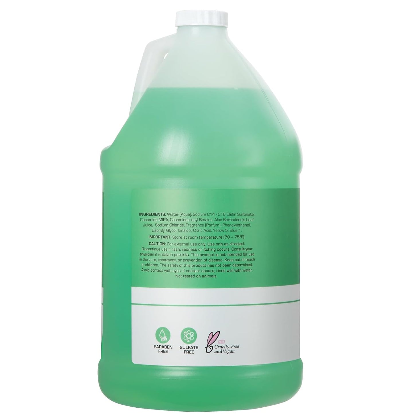 Club & Fitness Moisturizing Shampoo for All Hair Types, 100% Vegan & Cruelty-Free, Aloe Vera Scent, 1 Gallon (128 Fl Oz) Refill